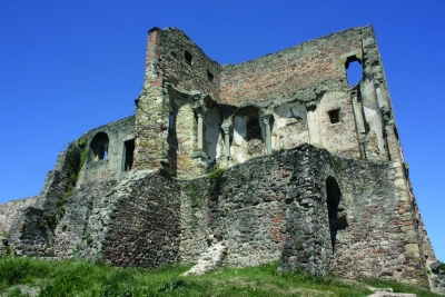 Zřícenina hradu Donaustauf u Regensburgu