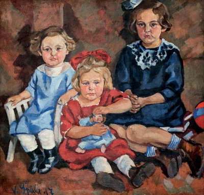 Helfertovy děti, obraz Václava Špály, 1917