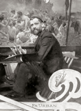 František Urban při práci, 1899
