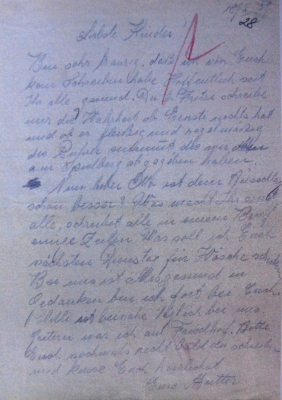 Dopis matky Emilie synům na Špilberk