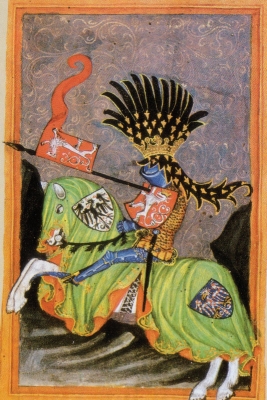 Jezdecký portrét Václava I. v Gelhausenově kodexu