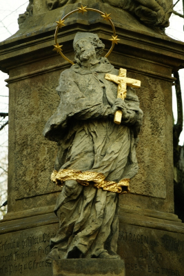 Barokní zahrada Liberec - morový sloup_archiv MML