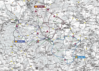 Mapa barokních cyklotras