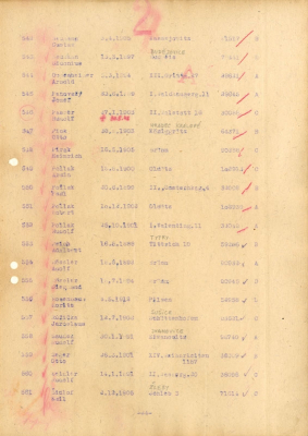 Transportní listiny do Terezína, Rudolf Saudek