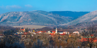 Klášterec nad Ohří v zimním hávu