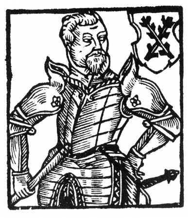 Fiktivní portrét  Hynka Krušiny IV. z Lichtenburka, Bartoloměj Paprocký 1593