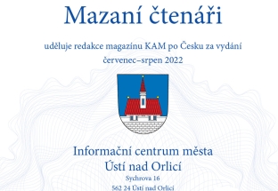 Červenec - srpen 2022 TIC Ústí nad Orlicí