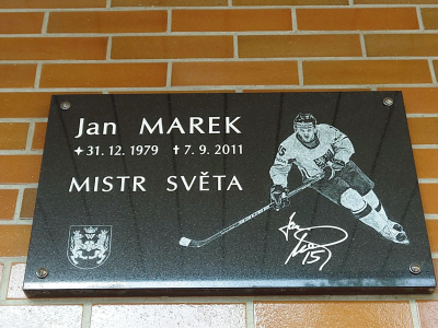 Připomínka hokejisty Jana Marka