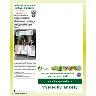Městské informační centrum Rumburk
Vítěz ankety v Ústeckém kraji