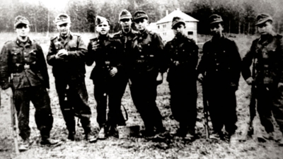 Členové protipartyzánské nacistické jednotky Josef 
v době výcviku na Slovensku v roce 1944