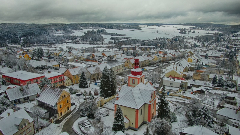 Vánoční pohled na romantiku města