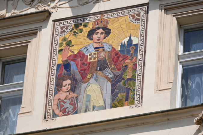 Obraz z řezané mozaiky