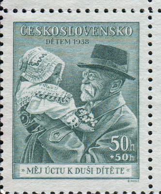 Slavná dobročinná známka s Heinzovou rytinou