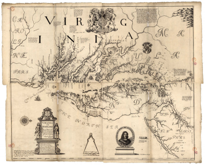 Heřmanova mapa Marylandu a Virginie (1670)
