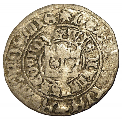 Vladislav II. Jagellonský (1471–1516) WLADISLAVS SECUNDUS
průměr 28 mm | hmotnost 2,3–3 g | jakost 0,497 | stříbra 1,32 g
