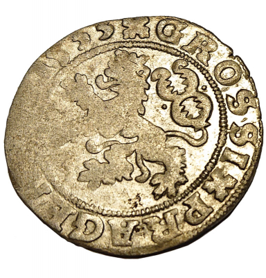 Ferdinand I. (1526–1564)
FERDINANDUS PRIMUS
průměr 26 mm | hmotnost 2,8 g | jakost 0,420 |
stříbra 1,26 g

