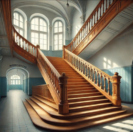 Fiktivní schodiště v Nemocnici na Františku