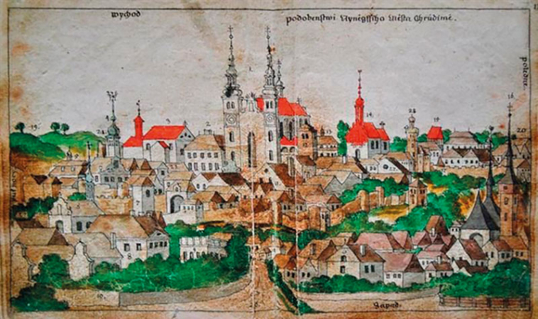 Chrudimská veduta, Josef Cereghetti, 1771