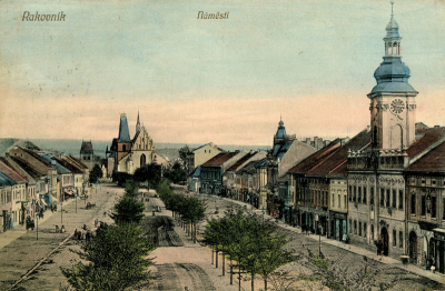Rakovnické náměstí na počátku minulého století