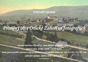 VÝSTAVA PROMĚNY OBCE ORLICKÉ ZÁHOŘÍ 