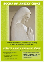 Exkluzivně na zámku v Chlumci: socha sv. Anežky, která bude věnována papeži Františkovi