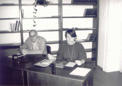 In a debate at the first educational seminar in the Ghetto Museum study in 1993.