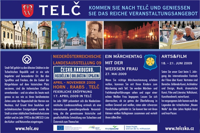 Kommen sie nach Telč und geniessen sie das Reiche veranstaltungsangebot 