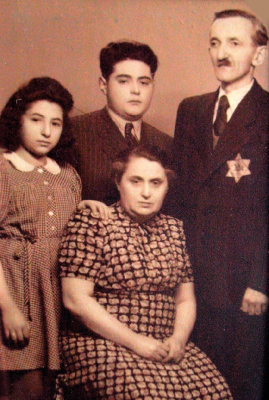 Marta with her brother and parents