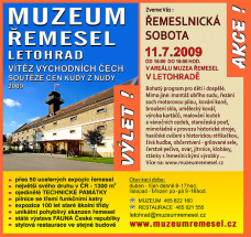 ŘEMESLNICKÁ SOBOTA v Muzeu řemesel v Letohradě