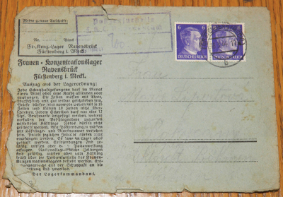 Odesláno z lágru Ravensbrück