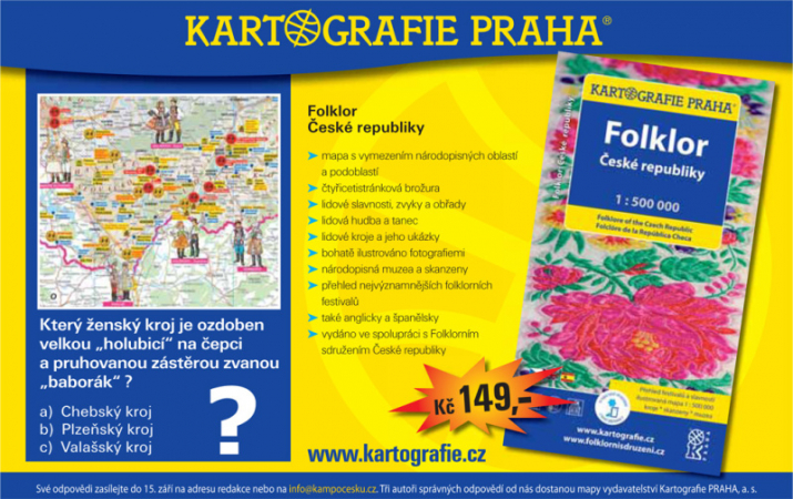 Který ženský kroj je ozdoben velkou „holubicí“ na čepci a pruhovanou zástěrou zvanou „baborák“ ?