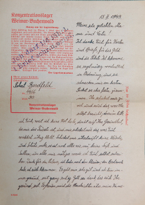 Letter from Buchewald, February 15, 1943