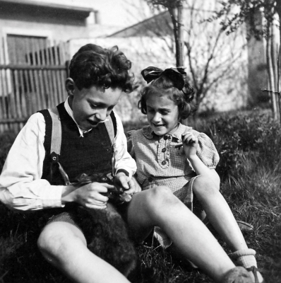 Pavel with sister Lenka