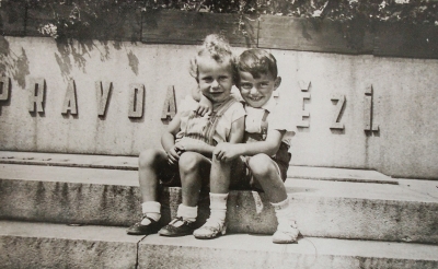 Pavel with sister Lenka