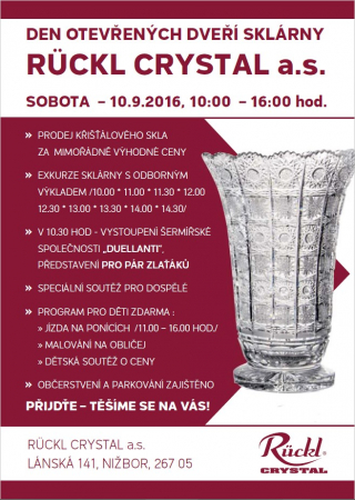 RÜCKL CRYSTAL - den otevřených dveří