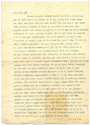 KP píše menom psa jazvečíka Bibiny dopis
adresovaný Anně Vlkové