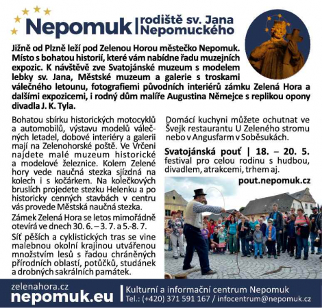 Nepomuk rodiště sv. Jana Nepomuckého
