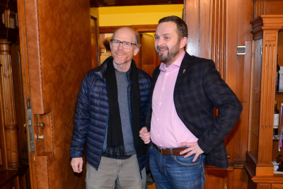 Oscarový režisér Ron Howard
s primátorem města Tiborem Batthyánym