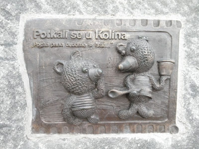 Potkali se u Kolína, pamětní deska v Kolíně
