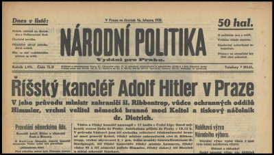 Národní politika z 16. 3. 1939 
