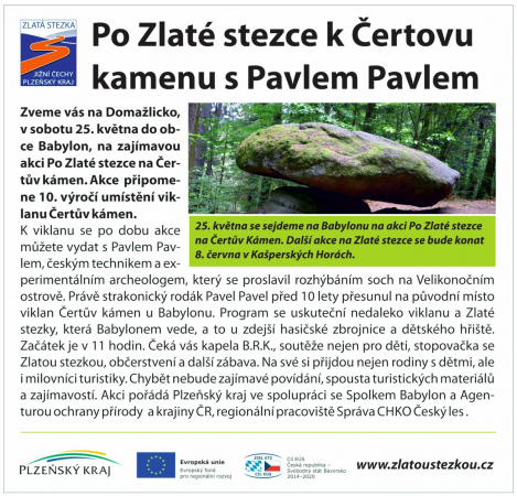 Po Zlaté stezce k Čertovu kamenu s Pavlem Pavlem