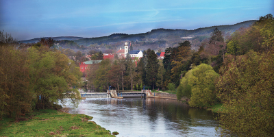 Pohled na město Klášterec nad Ohří