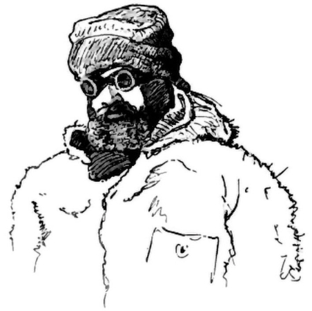 Ota Kříž na kresbě Julia Payera (kolem roku 1875)