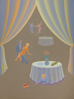 Tomáš Císařovský, Pod Lucernou, 2016, olej – plátno 200 x 150 cm