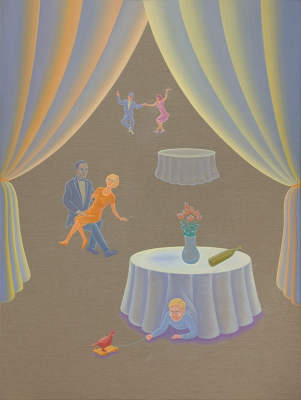 Tomáš Císařovský, Under the Lantern, 2016, oil – canvas 200 × 150 cm