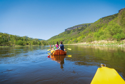 Rafty na Labi u Děčína