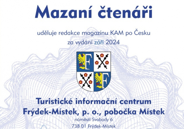 Září 2024 TIC Frýdek­‑Místek, pobočka Místek