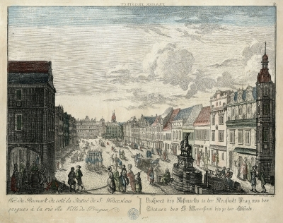 Josef Carmine, Pohled na Vaclavske namesti, mediryt, 1780 - 1785