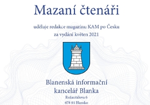 Květen 2021 Blanenská informační kancelář Blanka