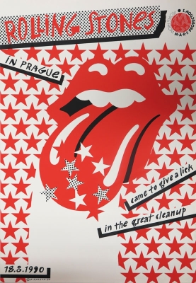 Plakát na The Rolling Stones, 18. 8. 1990